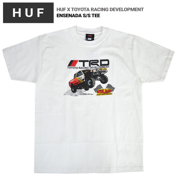  HUF × TRD (ハフ × トヨタ・レーシング・デベロップメント) Tシャツ ENSENADA S/S TEE 半袖 カットソー トップス メンズ M-XL ホワイト TS02263 