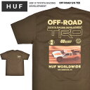 【割引クーポン配布中】 HUF × TRD (ハフ × トヨタ・レーシング・デベロップメント) Tシャツ OFF ROAD S/S TEE 半袖 カットソー トップス メンズ M-XL チョコレート ブラウン TS02270 【単品購入の場合はメール便発送】【RCP】