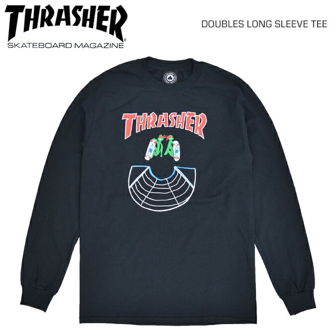 楽天NAKED-STORE【割引クーポン配布中】 THRASHER （スラッシャー） DOUBLES L/S TEE T-SHIRT Tシャツ 長袖 ロンT メンズ クルーネックTシャツ ティーシャツ ストリート スケート 【単品購入の場合はネコポス便発送】【RCP】【バーゲン】