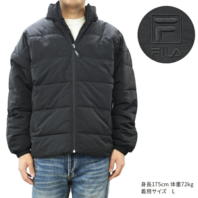 【割引クーポン配布中】 FILA HERITAGE (フィラ ヘリテージ) ジャケット DOWN JACKET ダウンジャケット 中綿ジャケット メンズ M-XL ブラック FM9693 【あす楽対応】【バーゲン】