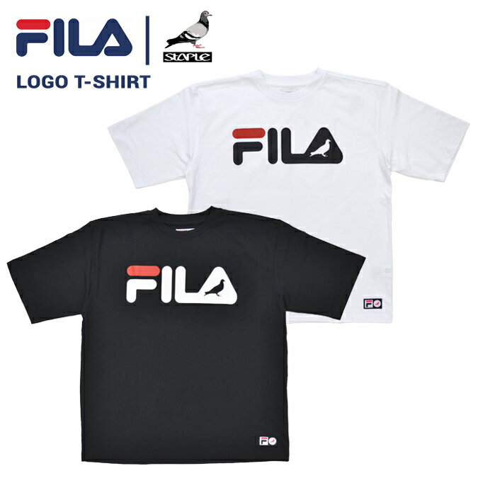 楽天NAKED-STORE【割引クーポン配布中】 FILA HERITAGE × STAPLE （フィラ ヘリテージ × ステイプル） Tシャツ LOGO S/S T-SHIRT 半袖 カットソー メンズ M-XL ブラック ホワイト FM9889 【単品購入の場合はネコポス便発送】【バーゲン】