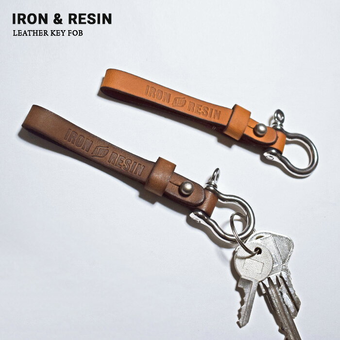 IRON & RESIN (アイアン & レジン) LEATHER KEY FOB レザー キーチェーン キーホルダー 【単品購入の場合はメール便発送】【RCP】【クリアランス】