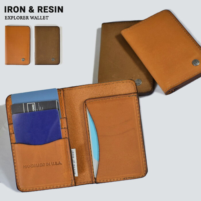 IRON & RESIN (アイアン & レジン) EXPLORER WALLET レザー カードケース パスケース 定期入れ カード入れ 【単品購入の場合はメール便発送】【RCP】【クリアランス】
