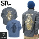 【割引クーポン配布中】 STL by WEST エスティーエル Maria L/S Chambray Shirt マリアプリントシャンブレーシャツ ワーク系【バーゲン】【RCP】