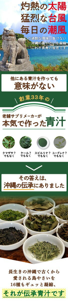 伝承青汁 琉球の恵み（3g×10包×3箱）リピート率93％ 25万袋突破 国産 野菜不足 青汁 粉末 沖縄 砂糖不使用 塩分ゼロ フーチバー 琉球ヨモギ グァバ葉 ゴーヤ シークワーサー 黒ウコン 大麦若葉 カルシウム マグネシウム ビタミン 食物繊維【Nalelu(ナレル)公式】 3