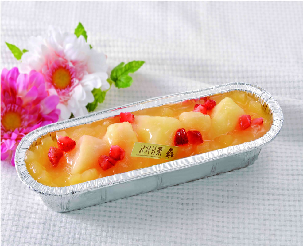 新食感の口当たりみれい菓札幌カタラーナリンゴと桃のカタラーナ/