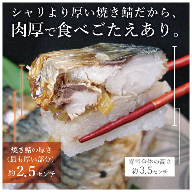 敬老の日　海鮮 ギフト 鯖寿司 寿司 [冷蔵]極上 福井の味噌焼き鯖寿司　届いたその日が旬の味わい[生鯖寿司お取り寄せの萩] namasabazushi-10000103 生さば寿司 越前 萩 サンプル画像2