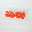 【10個セット】葉っぱ ビーズ プラスチック 約14mm×9mm 葉 リーフ leaf オレンジっぽいブラウン 明るい茶色 不透明 プラパーツ デコパーツ デコ...