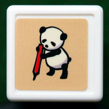 パンダミニ浸透印 スタンプ はんこ D:0543-010 パンダ ぱんだ PANDA ペン えんぴつ カキカキ メモ ブラック 黒色 こどものかお KODOMO NO KAO (メール便可!!)