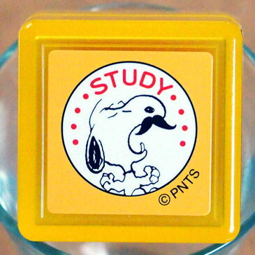 スヌーピー浸透印スタンプ はんこ　J:2208-135 スヌーピー 髭 STUDY スタディ 勉強 あくび 評価 　こどものかお KODOMO NO KAO　(宅急便のみ対応!!)