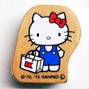 ハローキティウッディスタンプ はんこ HelloKitty woody stamp F:2405-002 キティちゃん 買い物　バッグ　SANRIO　こどものかお KODOMO NO KAO　(メール便可!!)