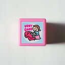 【在庫限り】ミニ☆ポンSTAMP スタンプ浸透印 はんこ 0545-034 人物 女の子 VERY GOOD ピアノ ベリーグッド 音符 ♪ よくできました おんなのこ レッスン 習い事 評価 ピンク pink 桃色 ミニポン こどものかお KODOMO NO KAO (メール便可!!)