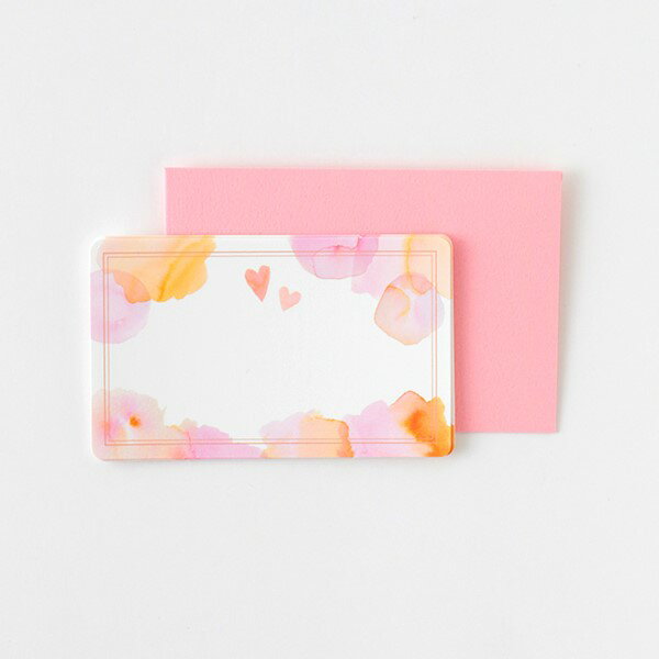 いろを楽しむ ステーショナリー　ミニカードセット Mini Card Set CL-045 [ハート] heart はーと ピンク pink 桃色 いんく きゅん 手紙 メッセージカード gift 日本　グリーンフラッシュ GreenFlash (メール便可!!)