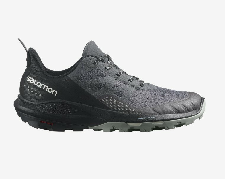 ★SALOMON サロモン　OUTpulse GTX　アウトパルスGTX　メンズ/軽量ハイキングシューズ　GORE-TEX　ESTATE Mgnt/Black/Wrought　ローカットハイキングシューズ　L41587800　グリップ性能