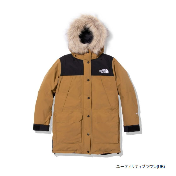 THE NORTH FACEノースフェイス　マウンテンダウンコート（レディース）Mountain Down Coat NDW92237　防水ダウンコート　ゴアテックス　女性用　UBユーティリティブラウン