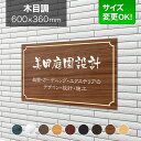 看板 アルミ化粧板 600×360mm サイズ変更OK 会社看板 事務所 法人 オフィス 看板プレート 表札 アパート看板 マンション 店舗用 オーダーメイド 木目調 シンプルデザイン LEML-17-N6