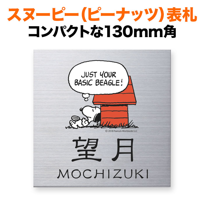 表札 スヌーピー 丸三タカギ 戸建て 130×130 130mm ピーナッツ（PEANUTS） ステンレス 犬 いぬ かわいい 機能門柱 NSPMPSS-S6-26