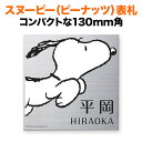 表札 スヌーピー 丸三タカギ 戸建て 130×130 130mm ピーナッツ(PEANUTS) ステンレス 犬 いぬ かわいい 機能門柱 NSPMPSS-S8-28