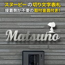 表札 スヌーピー 切り文字 アイアン 取り付け金具付き ピーナッツ PEANUTS 犬デザイン いぬ かわいい ステンレス 筆記体 おしゃれ SPKMIR-SH-N1