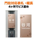 表札 四国化成 トーシン 機能門柱用 幅100×高さ200 4穴 戸建て 花図案 上品なかわいらしさ おしゃれ 長方形 4点ビス止め式 SIC-FBDR-N34