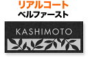 表札 金属 メタル リアルコート プレートタイプ 機能門柱用 戸建て アルミ化粧板 ベルファースト/黒御影石調 文字-素彫り/シルバー 145×58 1.5mm 英字 フーツラ体 スタイリッシュ クール エレガント カジュアル かっこいい お洒落 枝葉柄 横型 長方形 LPA-8-742