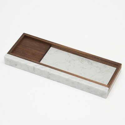 シィナベル Shinabel シィナベルトレイ400(自由に動かせるウッドプレート付) 大理石と天然木のフレキシブルトレイ 【5営業日出荷】