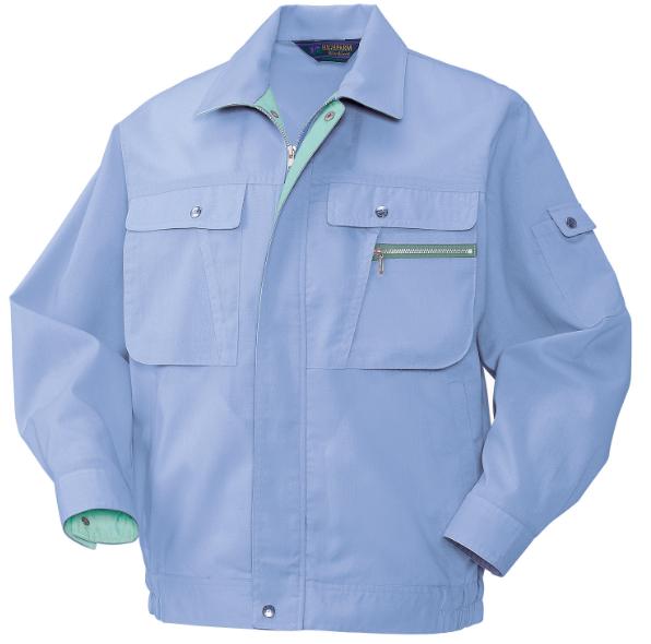 25012 春夏用長袖ジャンパー （クロダルマ【KURODARUMA】） 【社名刺繍無料】 S～5L 綿70％・ポリエステル30％