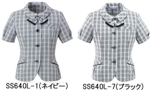 SS640L オーバーブラウス 神馬本店(selectstage)事務服・制服5号〜19号 ポリエステル86%・ナイロン7%・綿7%