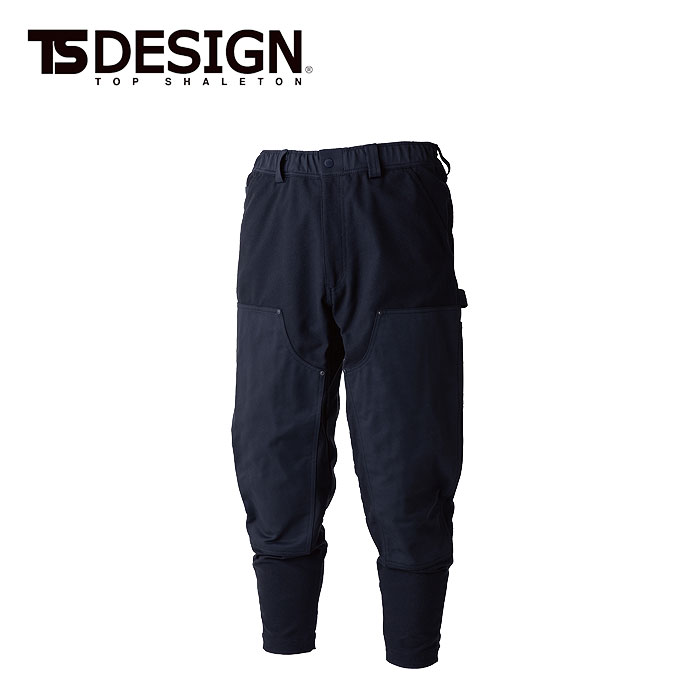 樂天商城 - 55324 ニッカーズダブルニーパンツ tsデザイン TSDESIGN 秋冬 作業服 作業着 SS S M L LL ポリエステル100％ ブラッシュツイル 軽量 ストレッチ 速乾性 保温性 ユニセックス ハンマーループ バックポケット 裾リブ仕様
