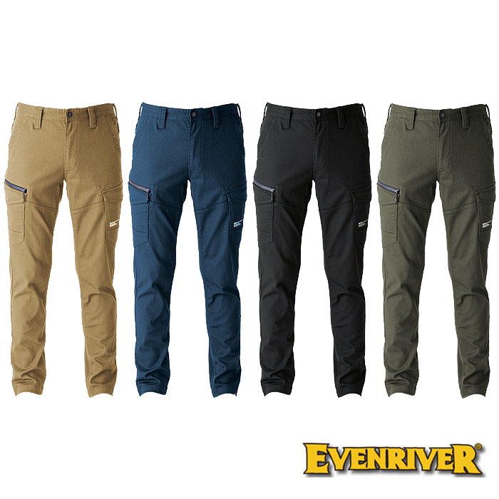 樂天商城 - US1502 エクストリームストレッチマックスカーゴ 作業着 イーブンリバー EVENRIVER ストレッチ パンツ メンズ S〜5L 綿61％ ポリエステル36％ ポリウレタン3％