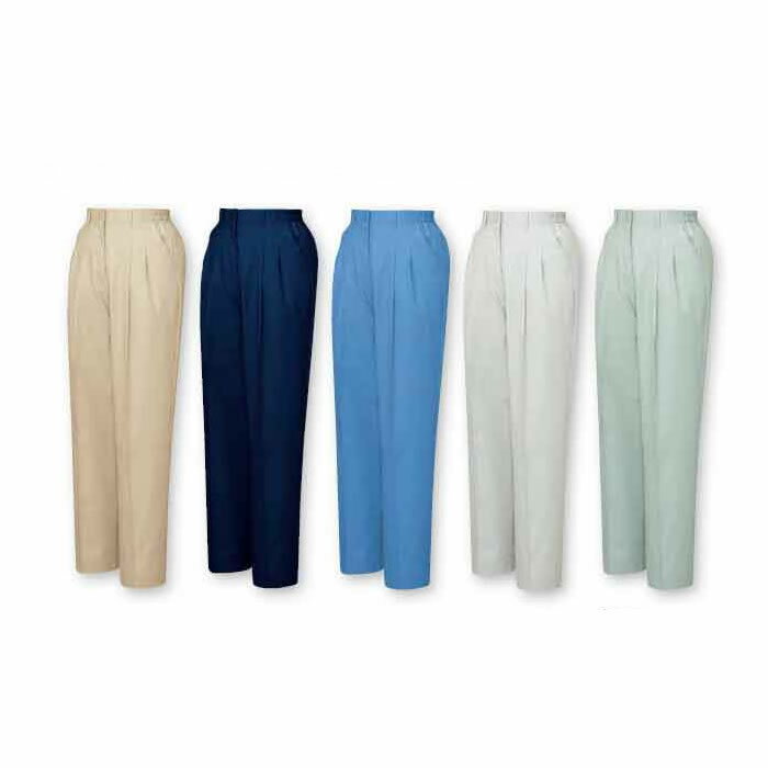 樂天商城 - 84106 エコ3バリューレディースツータックパンツ（裏付）(自重堂) 春夏作業服 S〜5L ポリエステル60%・綿40%