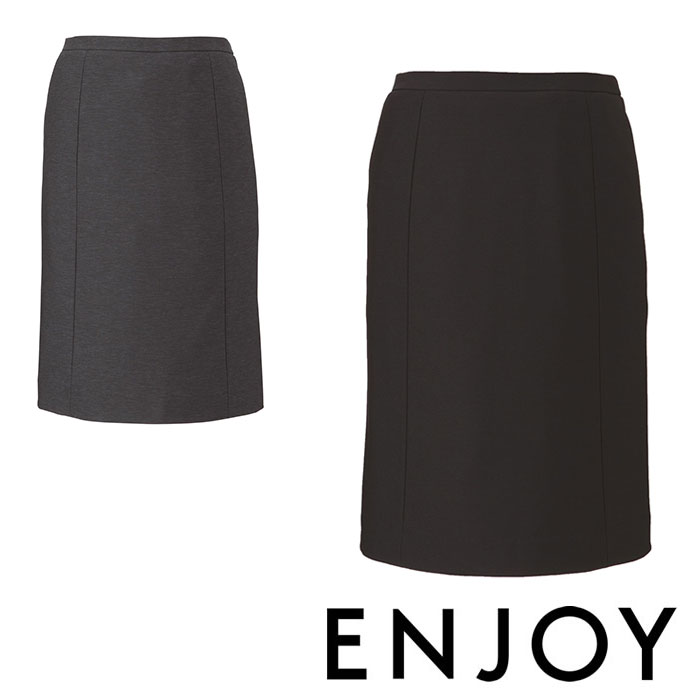 EAS588 セミタイトスカート ENJOY・カーシーカシマ・KARSEE 事務服・制服 5号〜21号 ポリエステル85％・ウール15％