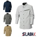 04801 ストレッチライトシャツ SLASH シンメン SHINMEN 作業服・作業着 【社名刺繍無料】 S〜5L 綿52%・ポリエステル45%・ポリウレタン...