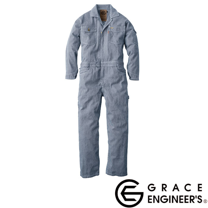 社名刺繍無料 GE-105H 長袖ツナギ GRACEBACKエディション エスケープロダクト 秋冬 GRACE ENGINEER'S ..