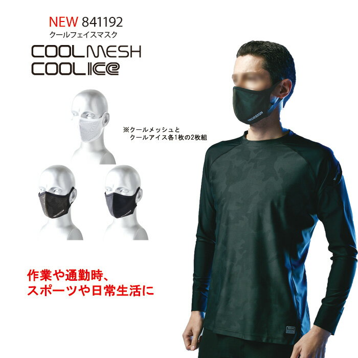 冷感マスク スポーツマスク 大人用 841192 クールフェイスマスク(※クールメッシュ1枚・クールアイス1枚の計2枚入り) ts デザイン 藤和 TS DES...