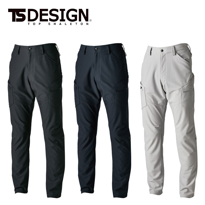 樂天商城 - 84654 ドライテックカーゴパンツ tsデザイン TSDESIGN 秋冬 作業服 作業着 SS S M L LL 3L 4L ポリエステル100％ ドライテックトリコ
