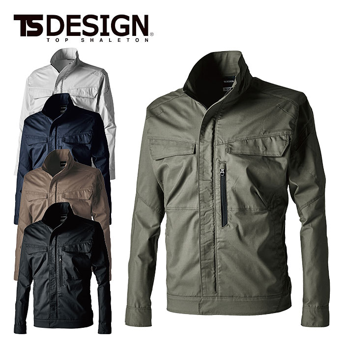 樂天商城 - 5806 TCNライトクロスジャケット tsデザイン TSDESIGN 春夏 作業服 作業着 【社名刺繍無料】 SS S M L LL 3L 4L 5L 6L ポリエステル50％・綿20％・ナイロン15％・複合繊維15％ tcnライトクロス