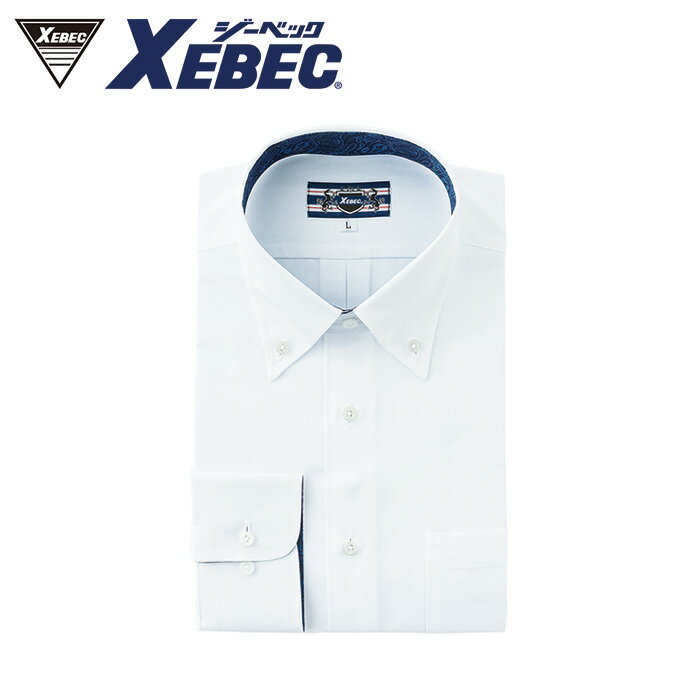 樂天商城 - 15166 長袖ボタンダウン XEBEC ジーベック 春夏作業服 作業着 S M L LL 3L 4L 綿79％・麻21％