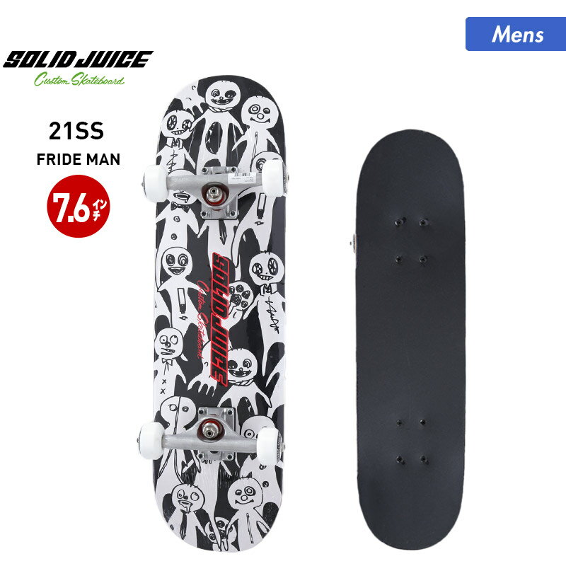 SOLID JUICE/ソリッドジュース メンズ スケートボード コンプリートデッキ FRIDE MAN 7.6インチ 完成品 コンプリートセット スケボー 男性用