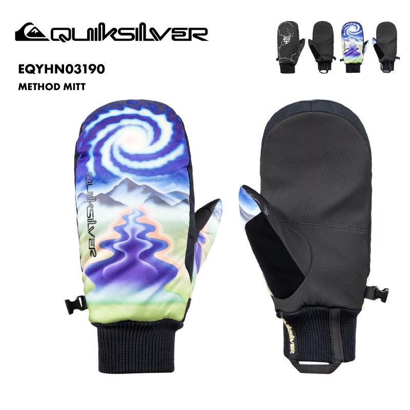 QUIKSILVER/クイックシルバー メンズ スノー ミトングローブ METHOD MITT 2024-25 SNOW EQYHN03190 スノーボード スキー 防寒 手袋 てぶくろ 撥水 中綿 裏地フリース タッチパネル対応 リブカフス 男性用 型落ち アウトレット