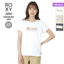 ROXY/ロキシー レディース 半袖 Tシャツ RST222045 ティーシャツ プリント ロゴ 無地 春夏 女性用