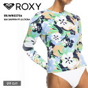 ROXY/ロキシー レディース 長袖 ラッシュガード SEA SKIPPIN PT LS LYCRA 2024 SPRING ERJWR03756 UVガード UVカット 花柄 水色 スリム ブランド 水着 UPF50+ 正規品 プール 女性用