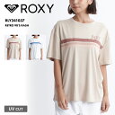 ROXY/ロキシー レディース 半袖 ラッシュガード Tシャツ RETRO 90'S RASH 2024 SPRING RLY241037 UVガード UVカット レトロ オーバーサイズ 体型カバー ブランド 水着 ロゴ 正規品 プール 女性用