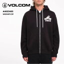 VOLCOM/ボルコム メンズ ジップパーカー WATANITE ZIP 2024 FALL A4832405 フルジップ フリース スクリーンプリント バック...