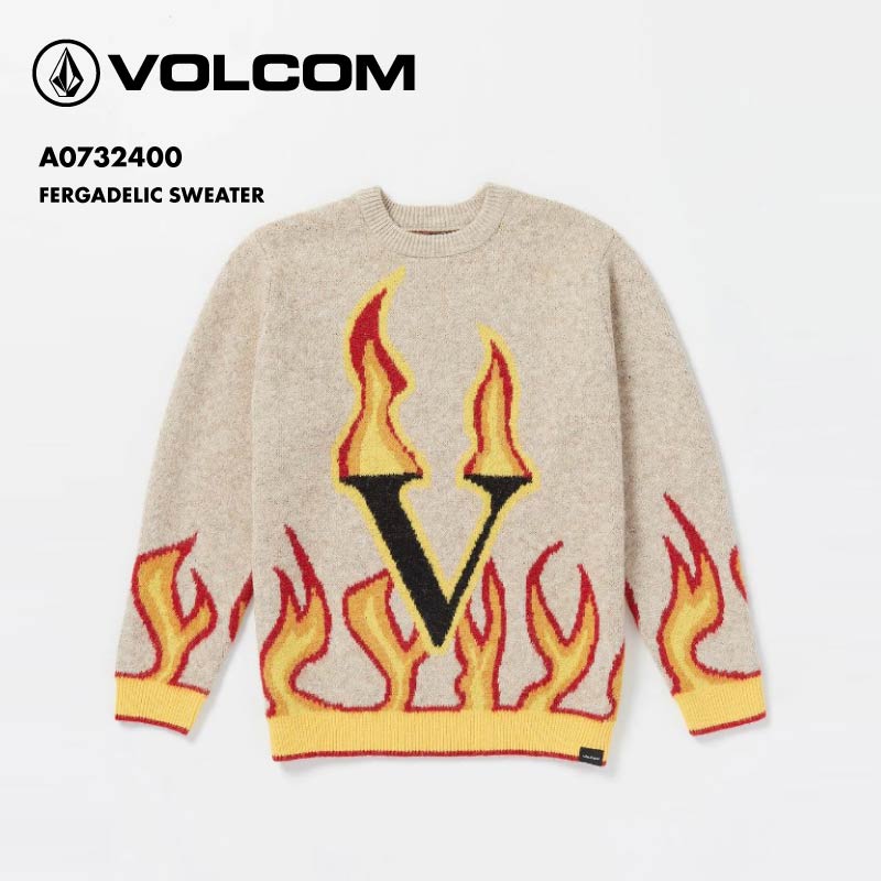 VOLCOM/ボルコム メンズ セーター FERGADELIC SWEATER 2024 FALL A0732400 レギュラーフィット クルー..