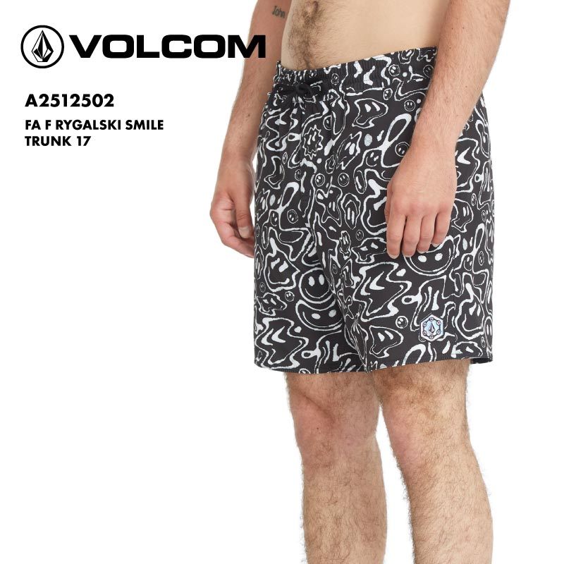 VOLCOM/ボルコム メンズ サーフパンツ FA F RYGALSKI SMILE TRUNK 17 2025 SPRING A2512502 ボードショーツ 水着 サーフィン ビーチ プール ウエストゴム ストレッチ 4WAY ブランド ロゴ 男性用