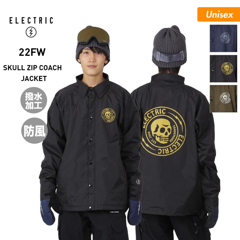 楽天NAMELESS OUTLET【SALE】 ELECTRIC エレクトリック メンズ＆レディース スノーボードウェア コーチジャケット E23J03 トップス スノボウェア スノージャケット スナップ＆ジップアップ ウエア スノーウェア スキーウェア 上 男性用 女性用