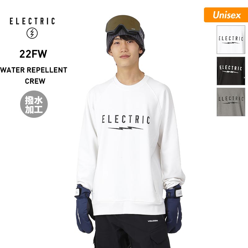 2点以上で5％OFF券配布 ELECTRIC エレクトリック メンズ＆レディース 撥水トレーナー E23U02 スキー 長袖 プルオーバー インナーパーカー スノボ スノー スノーボード 男性用 女性用