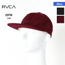 RVCA/ルーカ メンズ キャップ 帽子 BA042-928 ぼうし 紫外線対策 サイズ調節可能 平つば フラットバイザー 男性用