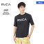 RVCA ルーカ メンズ 半袖 ラッシュガード BD041-804 ビーチ ティーシャツ 水着 Tシャツタイプ UVカット プール 海水浴 男性用